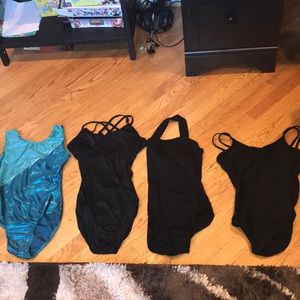 4 dance/gymnastics leotards